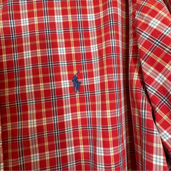 RALPH LAUREN Men's Classic Fit Plaid -100% Cotton Shirt - Size XL - Picture 2 of 7